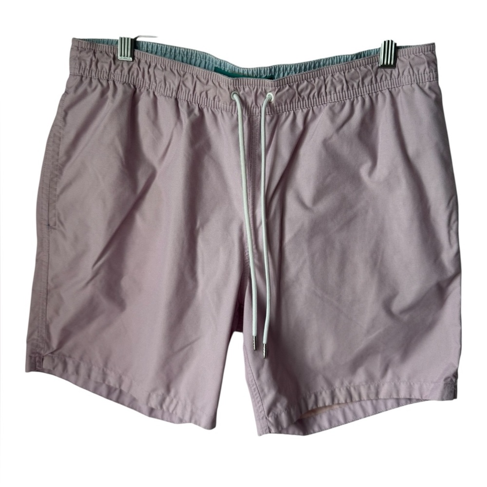 Bonobos Riviera White and Pink Swim Shorts